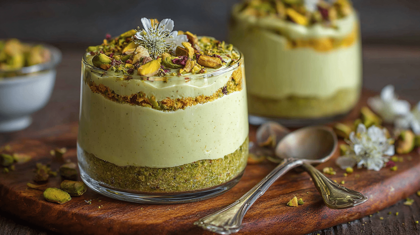 pistachio cream dessert