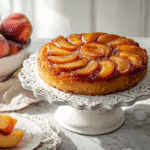 peach -plum upside-down cake