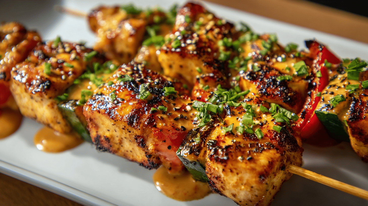 Bang Bang Chicken Skewers Recipe
