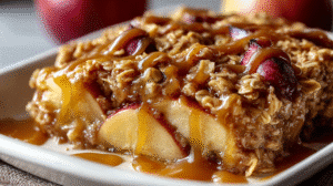 Caramel Apple Oatmeal Bake Recipe