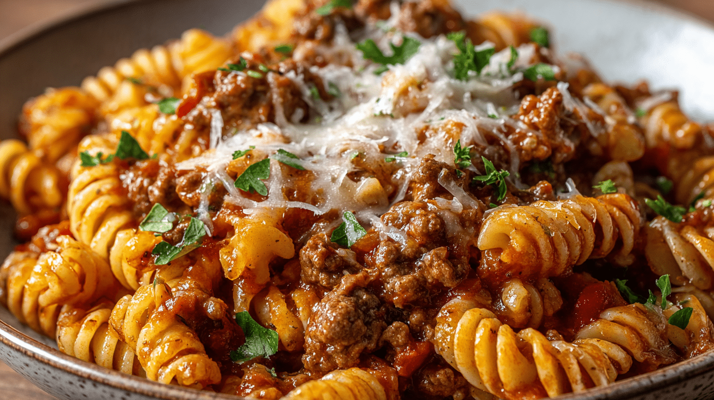 Cheesy Beef Pasta Recipe