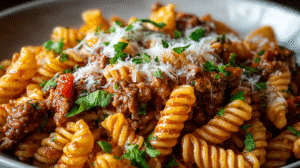 Cheesy Beef Pasta Recipe