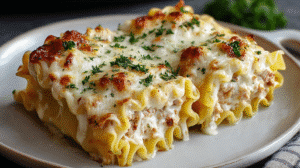 Chicken Alfredo Lasagna Rolls Recipe