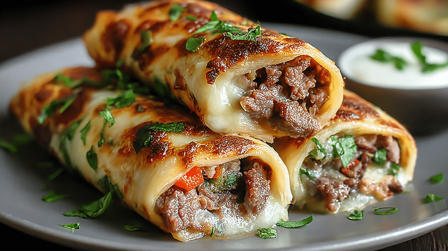 Keto Philly Cheesesteak Roll Ups