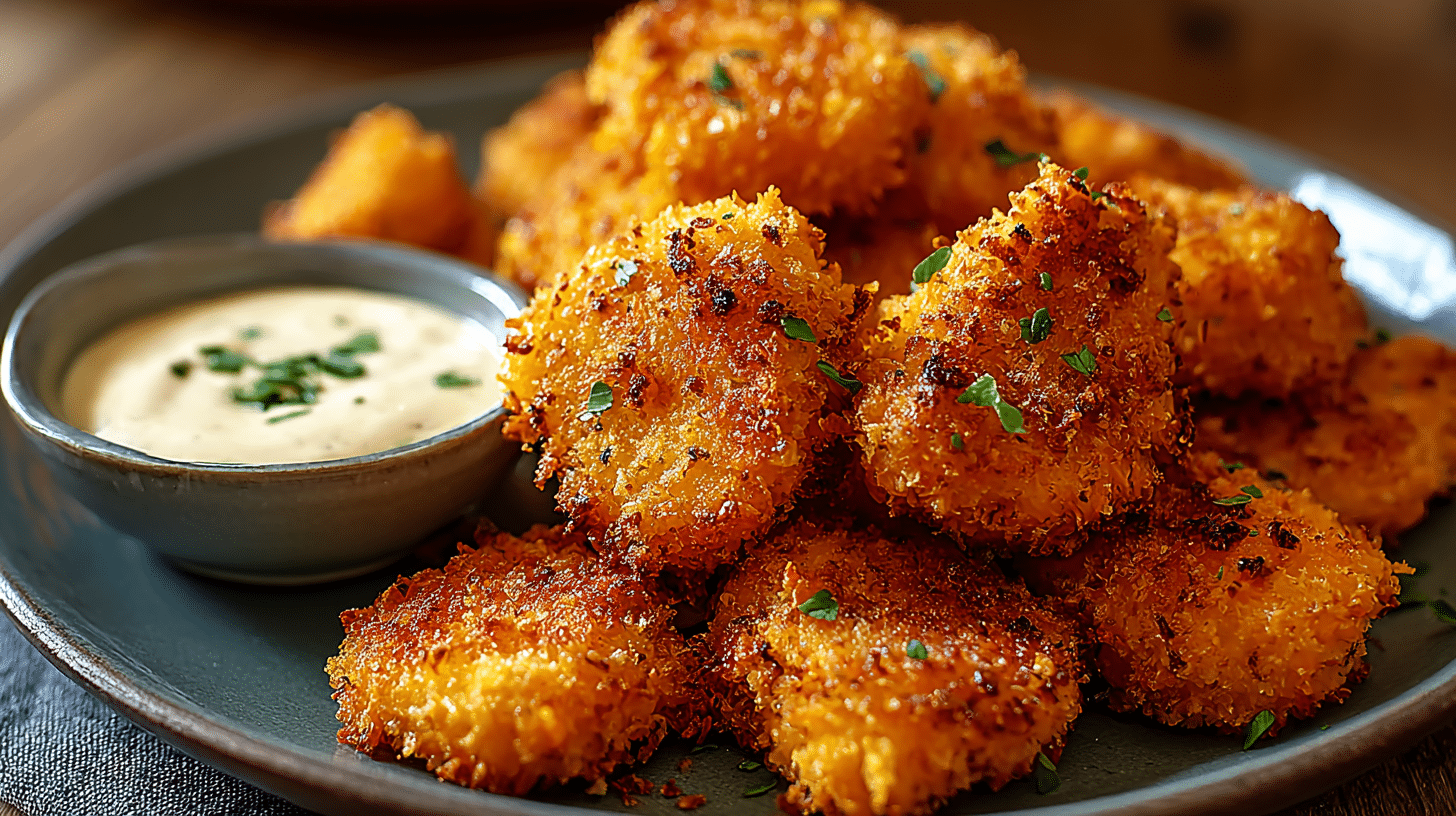 Air-Fryer Sweet Potato-Crusted Chicken Nuggets