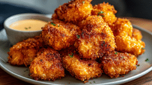Crispy and Healthy Air-Fryer Sweet Potato-Crusted Chicken Nuggets