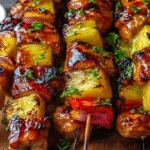 Quick Pineapple Chicken Kabobs on the Grill