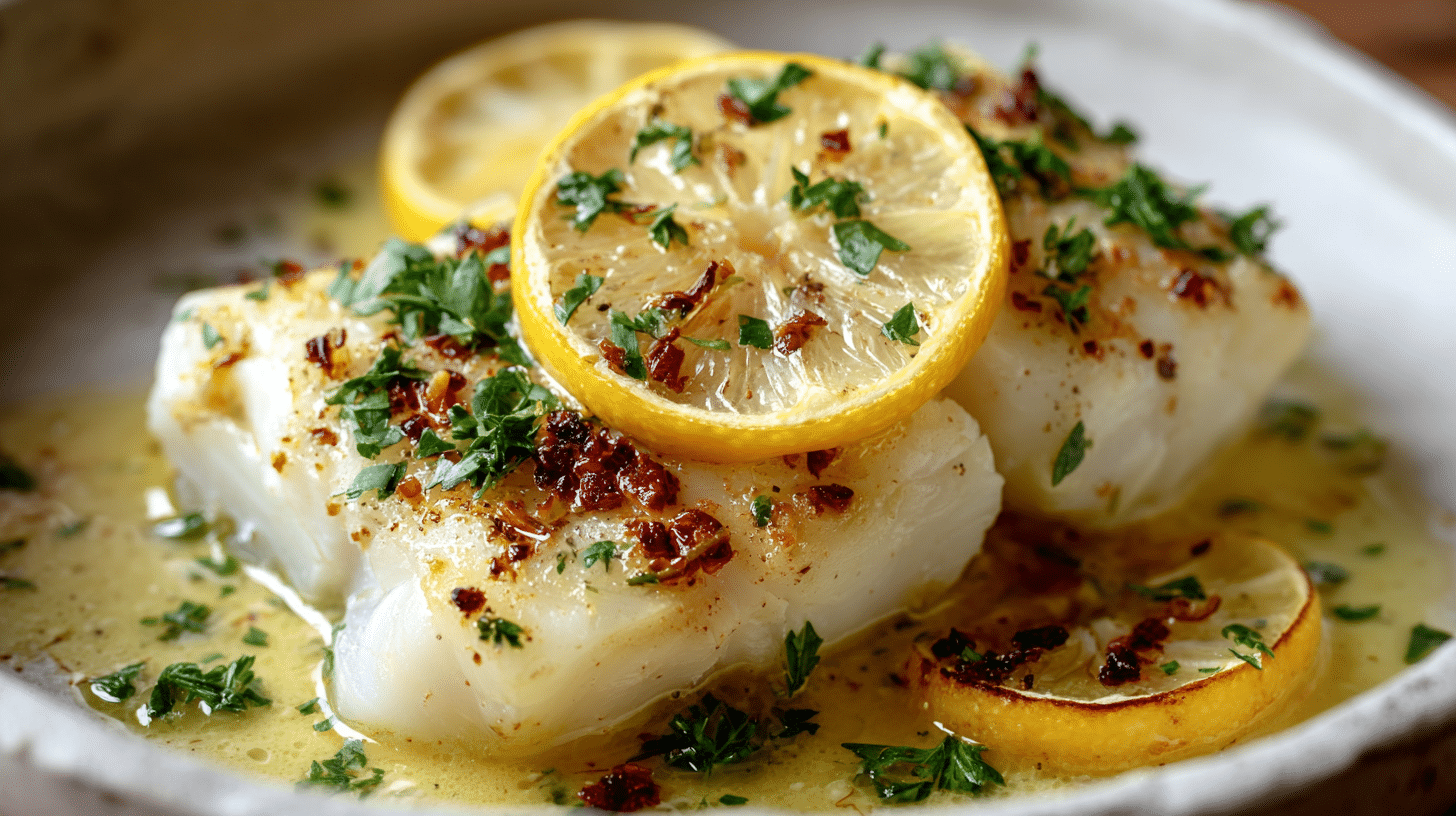 Baked Cod with Lemon and Garlic Recipe