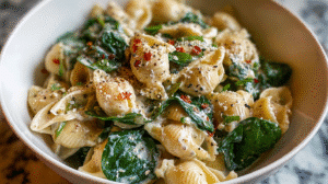 Creamy Artichoke & Spinach Pasta Salad Recipe