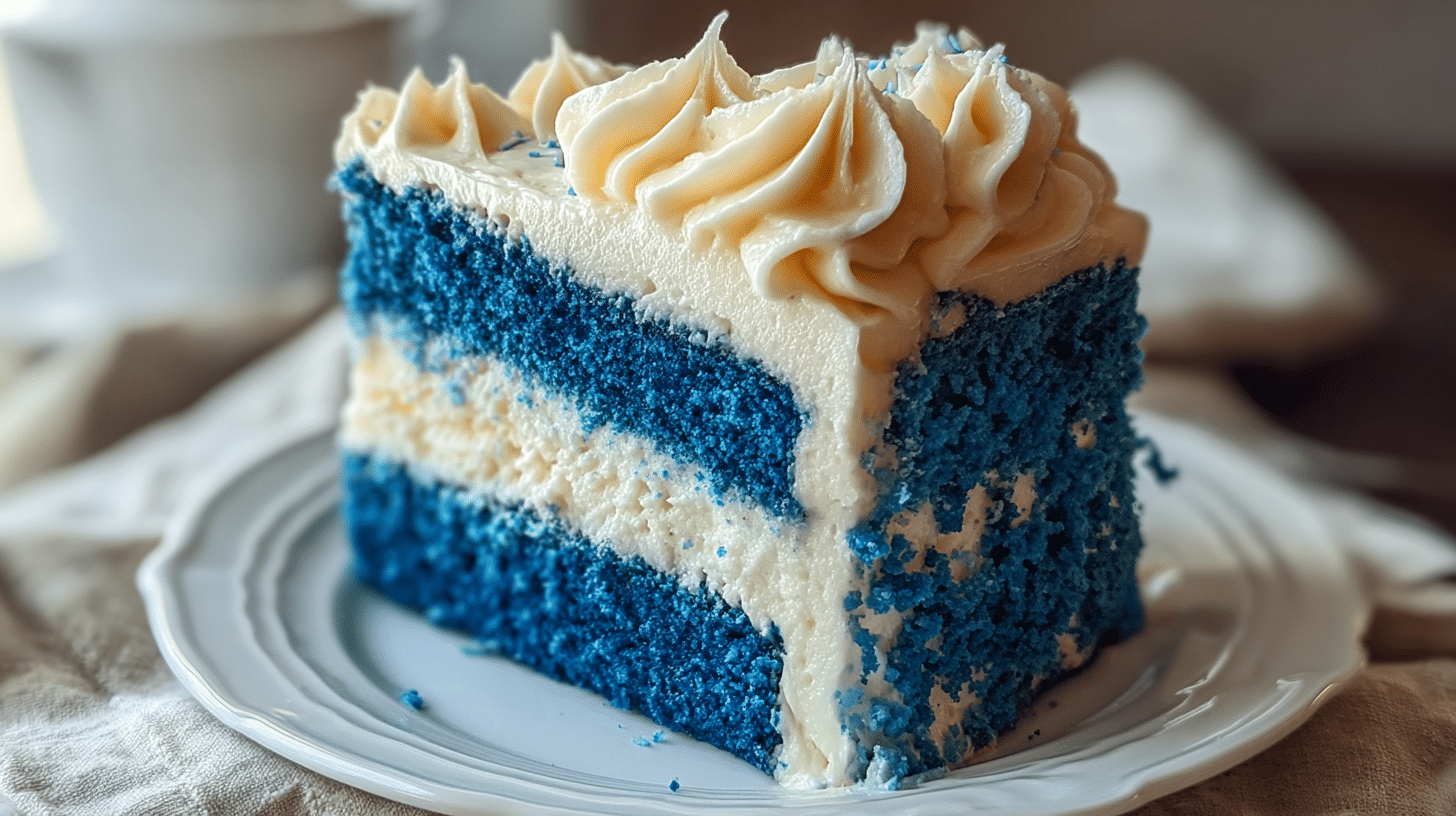 Blue Velvet Cake with Cream Cheese Frosting