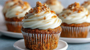 Carrot Cake Cupcakes with Cream Cheese Frosting Recipe