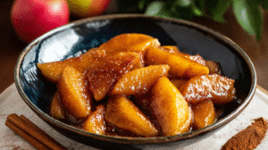 Fall is the perfect time to indulge in warm, comforting desserts, and nothing screams autumn quite like our Cinnamon Fried Apples Recipe. With tender apple slices caramelized in butter and brown sugar, infused with fragrant cinnamon and a hint of nutmeg, this dish is a nostalgic delight for breakfast, dessert, or even a side dish. This recipe combines simplicity, flavor, and a touch of elegance, making it ideal for cozy mornings, festive gatherings, or a quick sweet treat after dinner. Whether you’re serving fried apples with cinnamon over pancakes, waffles, or ice cream, or enjoying a simple skillet dessert, this recipe will quickly become a household favorite. Let’s explore why this cinnamon apple sauté deserves a permanent spot in your culinary repertoire. Why You'll Love This Cinnamon Fried Apples Recipe Quick & Easy: Ready in under 20 minutes for busy mornings or last-minute desserts. Flavor Explosion: Sweet, spiced, buttery apples with a rich caramelized finish. Versatile: Works as a breakfast topping, dessert, or side dish. Kid-Friendly: Loved by children and adults alike; naturally sweetened with brown sugar. Budget-Friendly: Uses pantry staples without requiring fancy ingredients. Healthier Option: Apples are nutrient-rich and high in fiber; optional toppings add indulgence. Customizable: Swap spices, nuts, or butter type to fit dietary needs. Comfort Food Classic: Brings warmth, nostalgia, and holiday vibes to your table. Ingredients for Cinnamon Fried Apples Apples (4 servings) 4 large apples (Granny Smith for tartness, Honeycrisp for sweetness), peeled, cored, and sliced evenly For Cooking 4 tablespoons unsalted butter ⅓ cup brown sugar (light or dark for richer flavor) 1 teaspoon ground cinnamon ¼ teaspoon ground nutmeg Pinch of salt 1 teaspoon vanilla extract Optional Toppings Whipped cream Vanilla ice cream Chopped pecans or walnuts Pro Tips on Ingredients: Use firm apples to maintain shape during cooking. Brown sugar helps achieve that rich caramelization, while nutmeg adds depth. Unsalted butter allows better control over saltiness. How to Make Cinnamon Fried Apples
Step 1: Prepare the Apples Peel, core, and slice the apples into uniform wedges. Uniformity ensures that all apple slices cook evenly without turning mushy. Step 2: Cook the Apples In a large skillet, melt the butter over medium heat. Add the apple slices and cook for 5 minutes, stirring occasionally, until they start to soften and release their natural juices. Step 3: Add Sugar and Spices Sprinkle brown sugar, ground cinnamon, nutmeg, and a pinch of salt over the apples. Stir thoroughly to coat all slices evenly. Continue cooking for 5–7 minutes until apples are tender and the syrup thickens. Step 4: Add Vanilla Remove the skillet from heat and stir in the vanilla extract for a rich, aromatic flavor. Step 5: Serve Warm Serve immediately as a side dish, dessert topping, or standalone sweet treat. Optionally, add whipped cream, ice cream, or chopped nuts for added texture and indulgence. Pro Tips for Perfect Cinnamon Fried Apples
How Do You Make Cinnamon Fried Apples Extra Tender? Use slightly underripe apples for firmness and cook on medium heat to prevent them from turning mushy. Can I Make This Recipe Ahead of Time? Yes! Store cooled cinnamon sugar fried apples in an airtight container in the fridge for up to 3 days. Reheat in a skillet or microwave before serving. What Variations Can I Try? Southern Fried Apples: Add a dash of bourbon or maple syrup. Caramelized Cinnamon Apples: Use dark brown sugar and cook slightly longer for a deep caramel flavor. Vegan Option: Substitute butter with coconut oil. Best Ways to Serve Cinnamon Fried Apples Over pancakes, waffles, or French toast Topping for vanilla or cinnamon ice cream Layered in a crumble or pie Mixed into oatmeal or yogurt bowls for breakfast As a side with pork chops or roasted chicken Explore more cozy dessert recipes like Old-Fashioned Apple Cobbler
or Caramel Apple Crisp
for complementary flavors. Nutrition (Per Serving) Calories: 180 Fat: 7g Saturated Fat: 4g Carbohydrates: 30g Fiber: 3g Sugar: 22g Protein: 0.5g Note: Values vary with toppings and apple variety. Storage & Leftovers Refrigeration: Store cooled apples in an airtight container for up to 3 days. Freezing: Can be frozen for 1–2 months; thaw overnight in the fridge. Reheating: Warm gently in a skillet or microwave; add a splash of water or butter to restore moisture. FAQs About Cinnamon Fried Apples Recipe Q1: What apples work best for this recipe?
Granny Smith, Honeycrisp, or Fuji apples hold their shape and provide a balanced sweetness. Q2: Can I make this sugar-free?
Yes! Replace brown sugar with a natural sweetener like maple syrup, coconut sugar, or stevia. Q3: How long do cinnamon fried apples take to cook?
About 10–12 minutes on medium heat ensures tender yet firm slices. Q4: Can I add other spices?
Absolutely! Cloves, allspice, or cardamom pair beautifully with cinnamon for a spiced variation. Q5: Can I double the recipe?
Yes! Use a larger skillet or cook in batches to maintain proper caramelization. Recipe Variations Old-Fashioned Cinnamon Fried Apples: Add a splash of cream or butter for a richer dessert. Vegan Pan-Fried Cinnamon Apples: Swap butter with coconut oil and use coconut sugar. Southern Cinnamon Apple Recipe: Include maple syrup, bourbon, or toasted pecans. Caramelized Apple Skillet: Cook slightly longer to achieve a deeper caramel layer. Conclusion & Social CTA The Cinnamon Fried Apples Recipe is a perfect harmony of sweet, buttery, and spiced flavors that bring warmth to any table. This simple yet indulgent dish is versatile enough for breakfast, dessert, or as a side, and its comforting aroma will fill your kitchen with cozy vibes. Try it today and share your creations on Instagram or Pinterest—tag your photos with #CinnamonFriedApplesRecipe and inspire friends to enjoy this timeless treat!