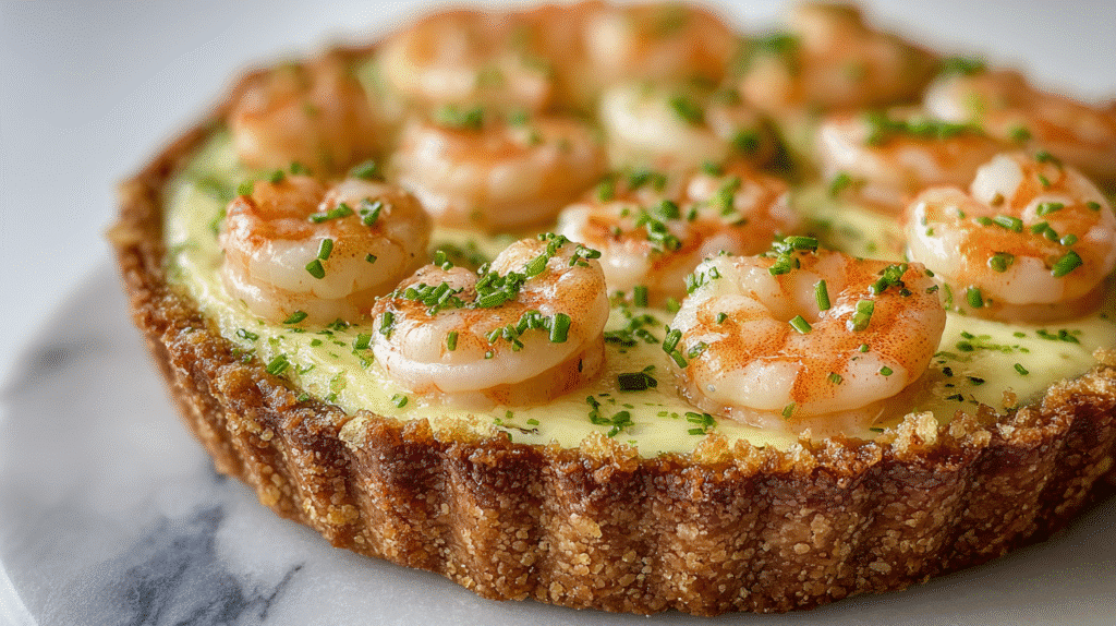 Creamy shrimp and cheese pie