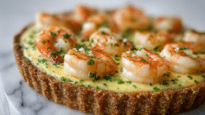 Creamy shrimp and cheese pie