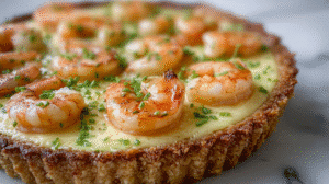 Creamy shrimp and cheese pie