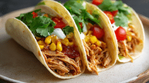 Crockpot Ranch Chicken Tacos Recipe
