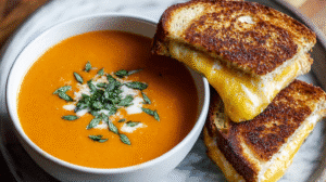 Easy Tomato Soup with Grilled Cheese Recipe