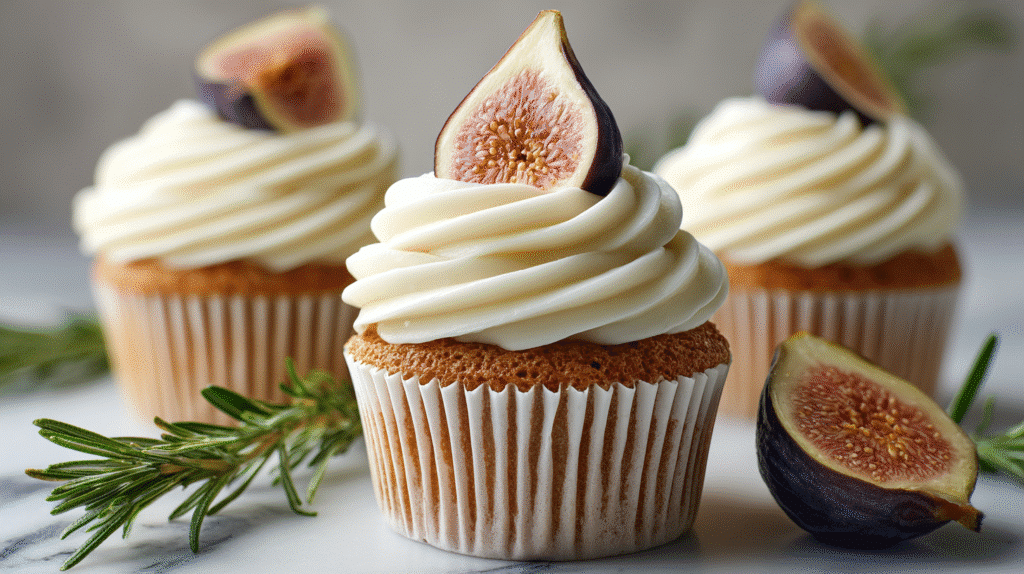 Fig Cupcakes with Honey Cream Cheese Frosting Recipe