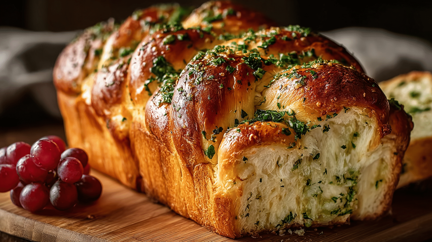 Garlic Herb Stuffed Sourdough Bread Recipe