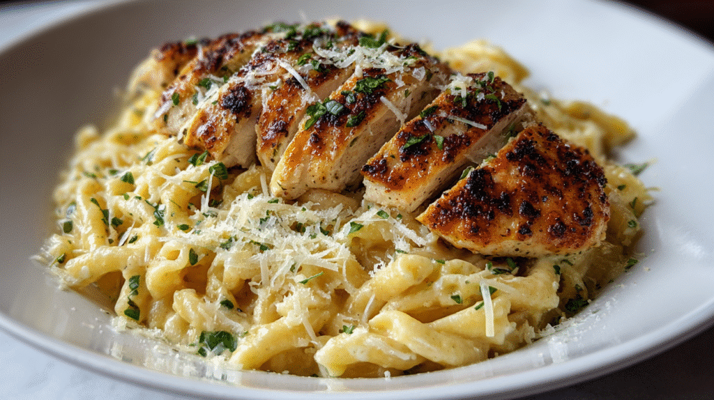 Garlic Parmesan Chicken and Pasta Recipe