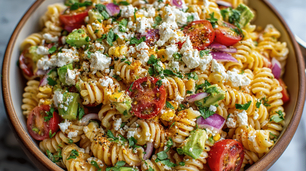 Healthy Street Corn Pasta Salad Recipe