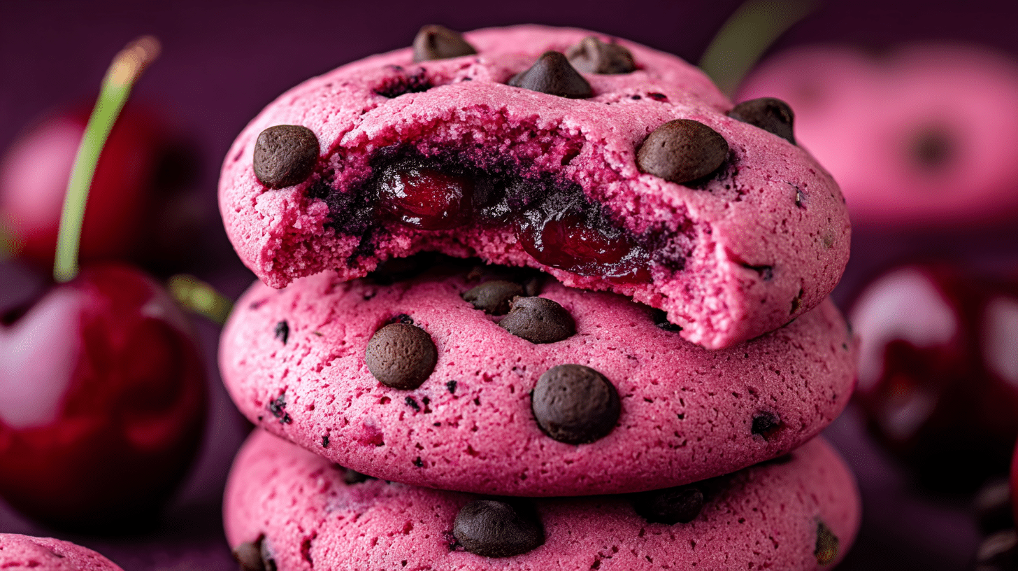 Heavenly Maraschino Cherry Chocolate Chip Cookies