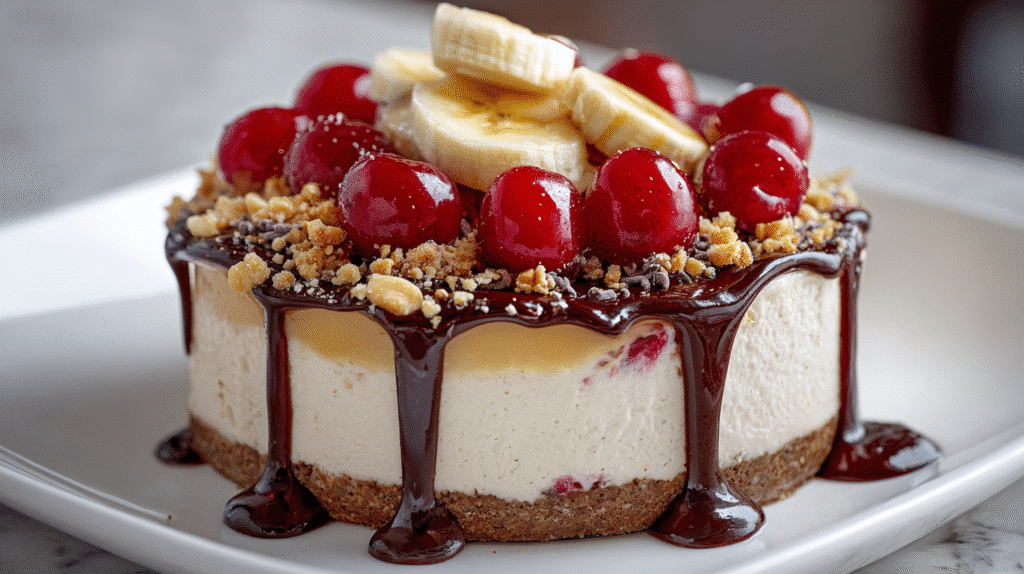 Heavenly No-Bake Banana Split Cheesecake Recipe