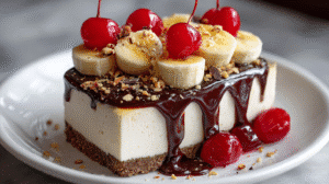Heavenly No-Bake Banana Split Cheesecake Recipe