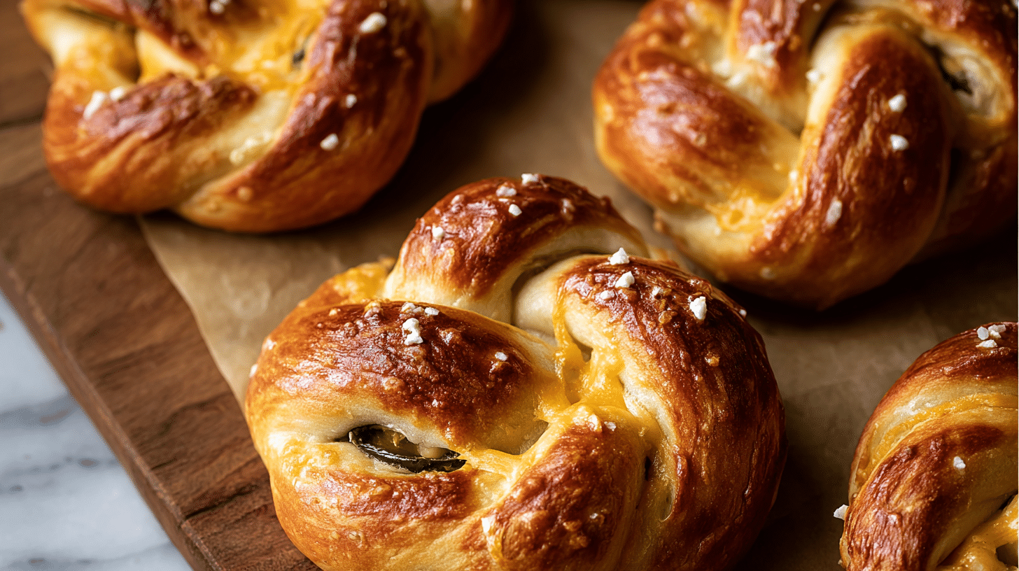 Jalapeno Cheddar Pretzel Twists Recipe