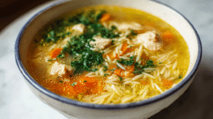Lemon Chicken Orzo Soup Recipe