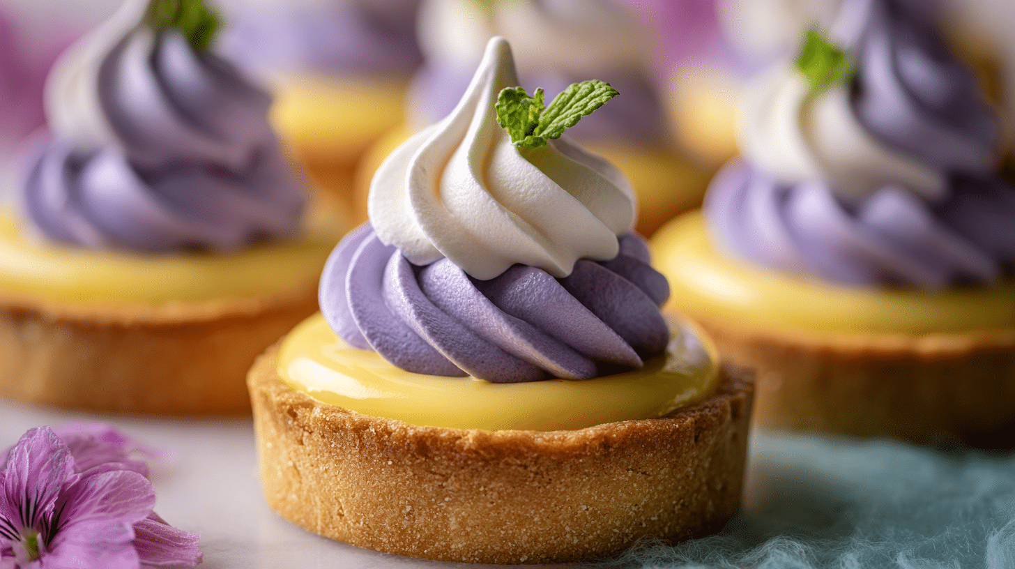 Mini Lemon Tart with Lilac Meringue Recipe