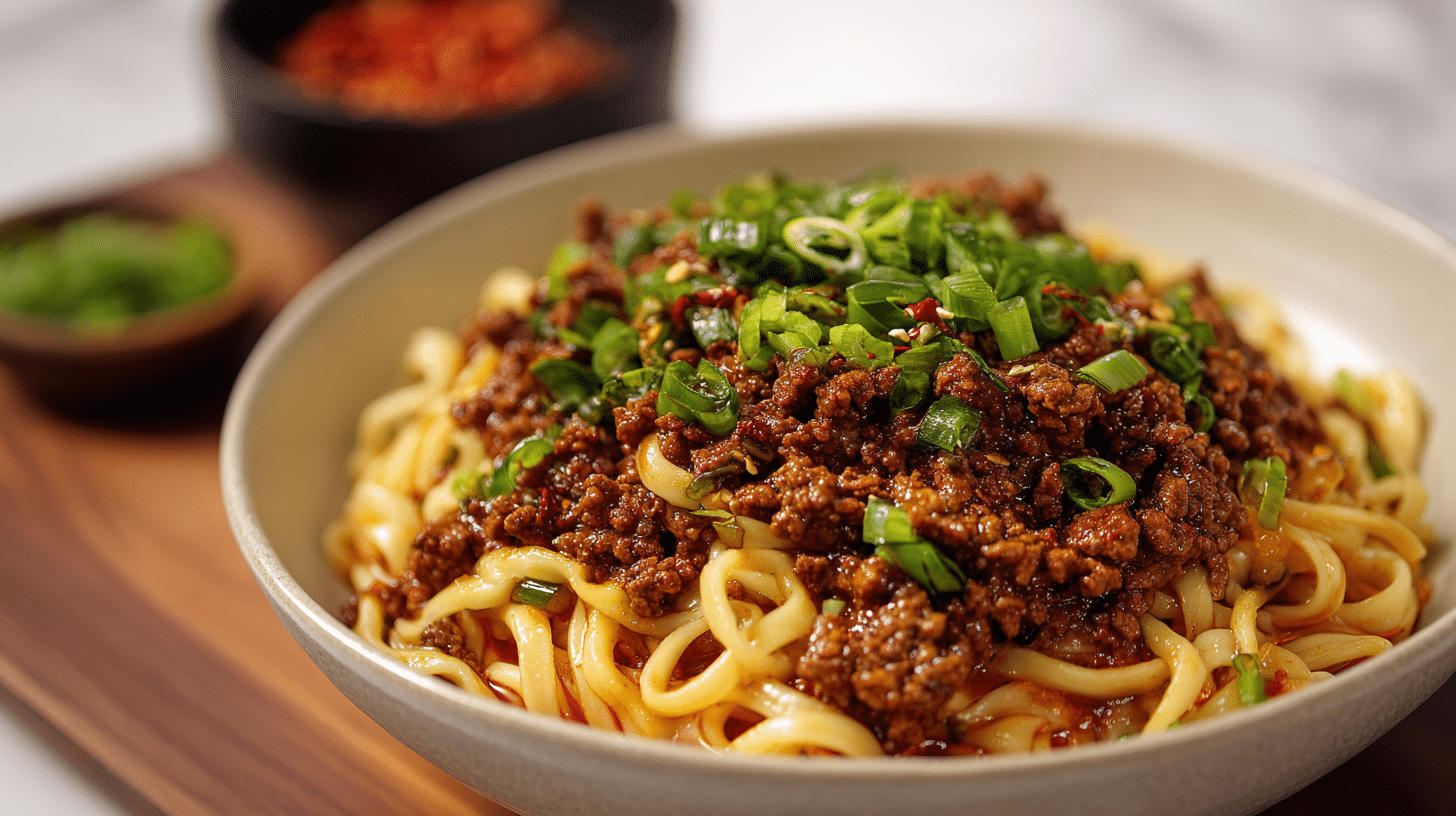 Mongolian Ground Beef and Noodles Recipe