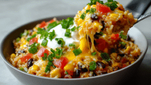 One-Pot Taco Rice Skillet Recipe