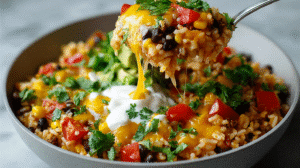 One-Pot Taco Rice Skillet Recipe