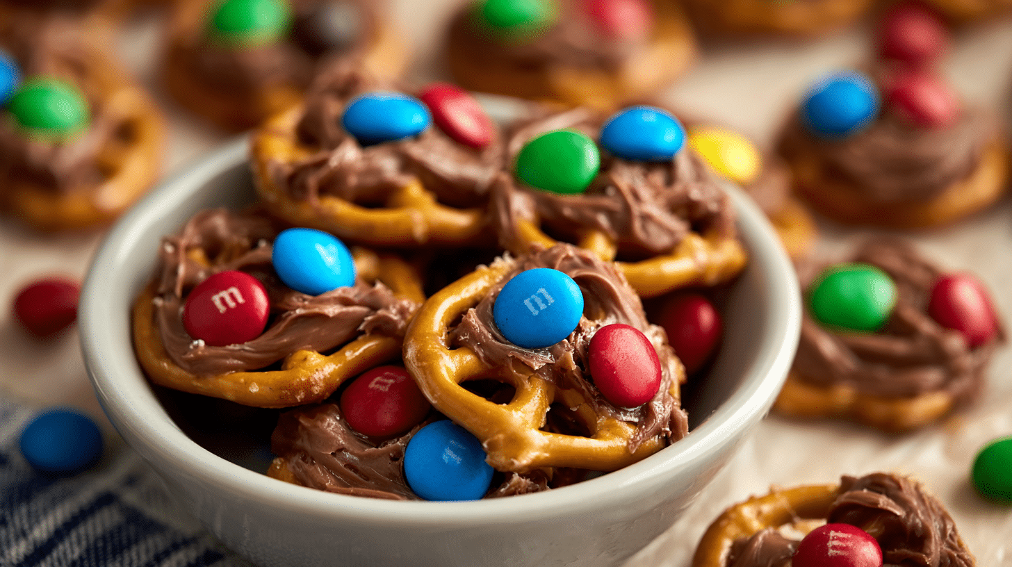 Rolo Pretzels with M&M Candies Recipe