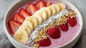Strawberry Banana Smoothie Bowl Recipe