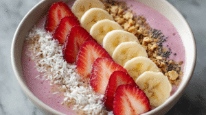 Strawberry Banana Smoothie Bowl Recipe