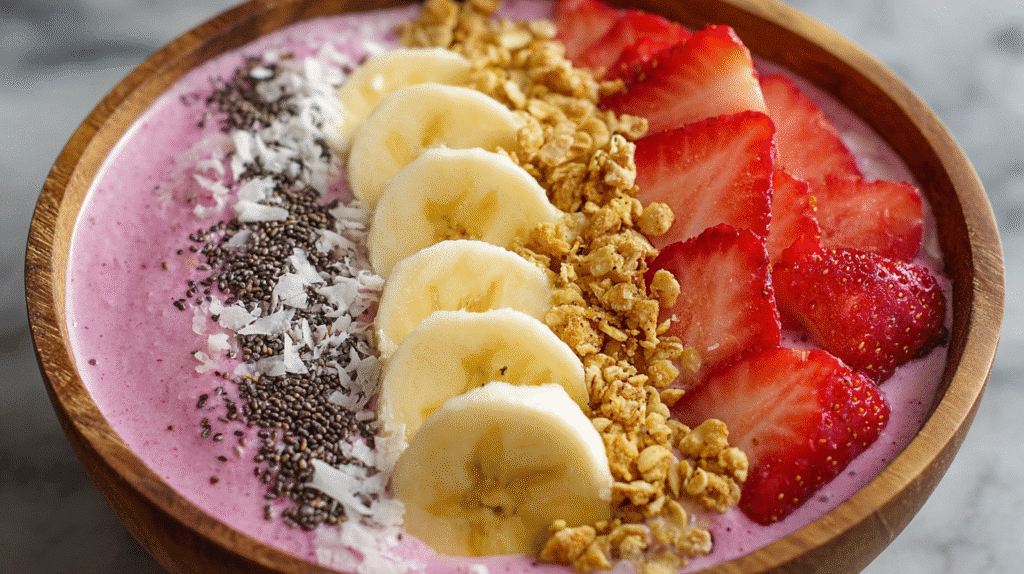 Strawberry Banana Smoothie Bowl Recipe