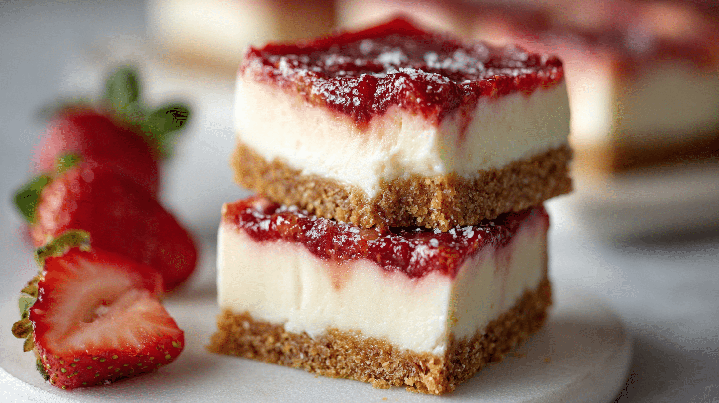Strawberry Cheesecake Bars Recipe