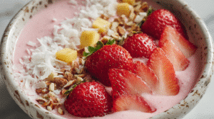 Creamy Strawberry Smoothie Bowl Recipe