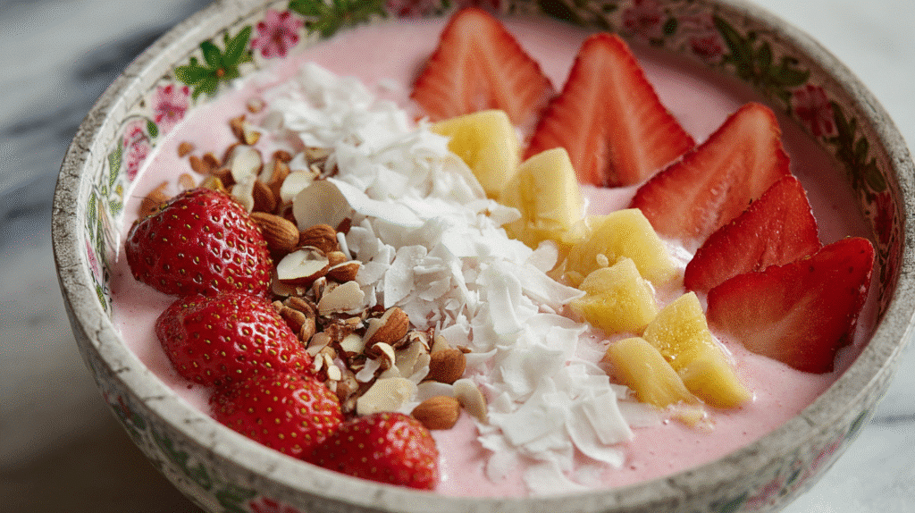 Creamy Strawberry Smoothie Bowl Recipe