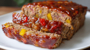 Stuffing Meatloaf with Tangy Glaze Recipe