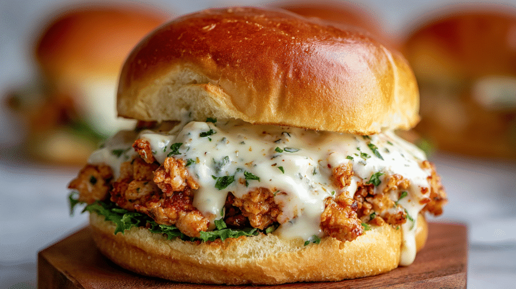 Chicken Alfredo Sloppy Joes Recipe