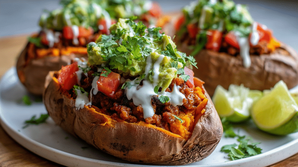 Taco Stuffed Sweet Potatoes Recipe