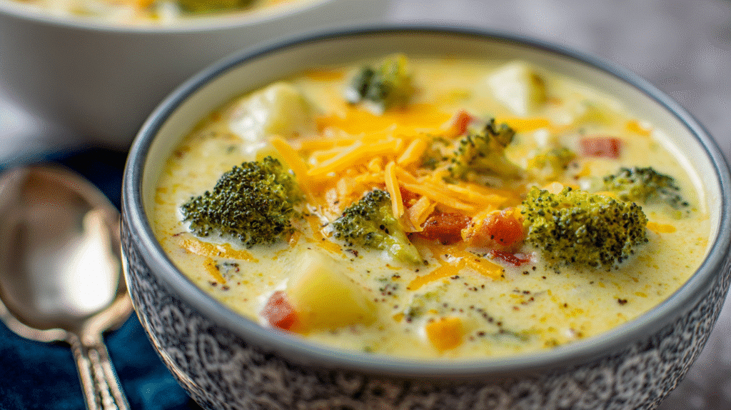 The Best Broccoli Potato Cheese Soup Recipe
