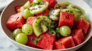 Watermelon Kiwi and Green Grape Salad Recipe