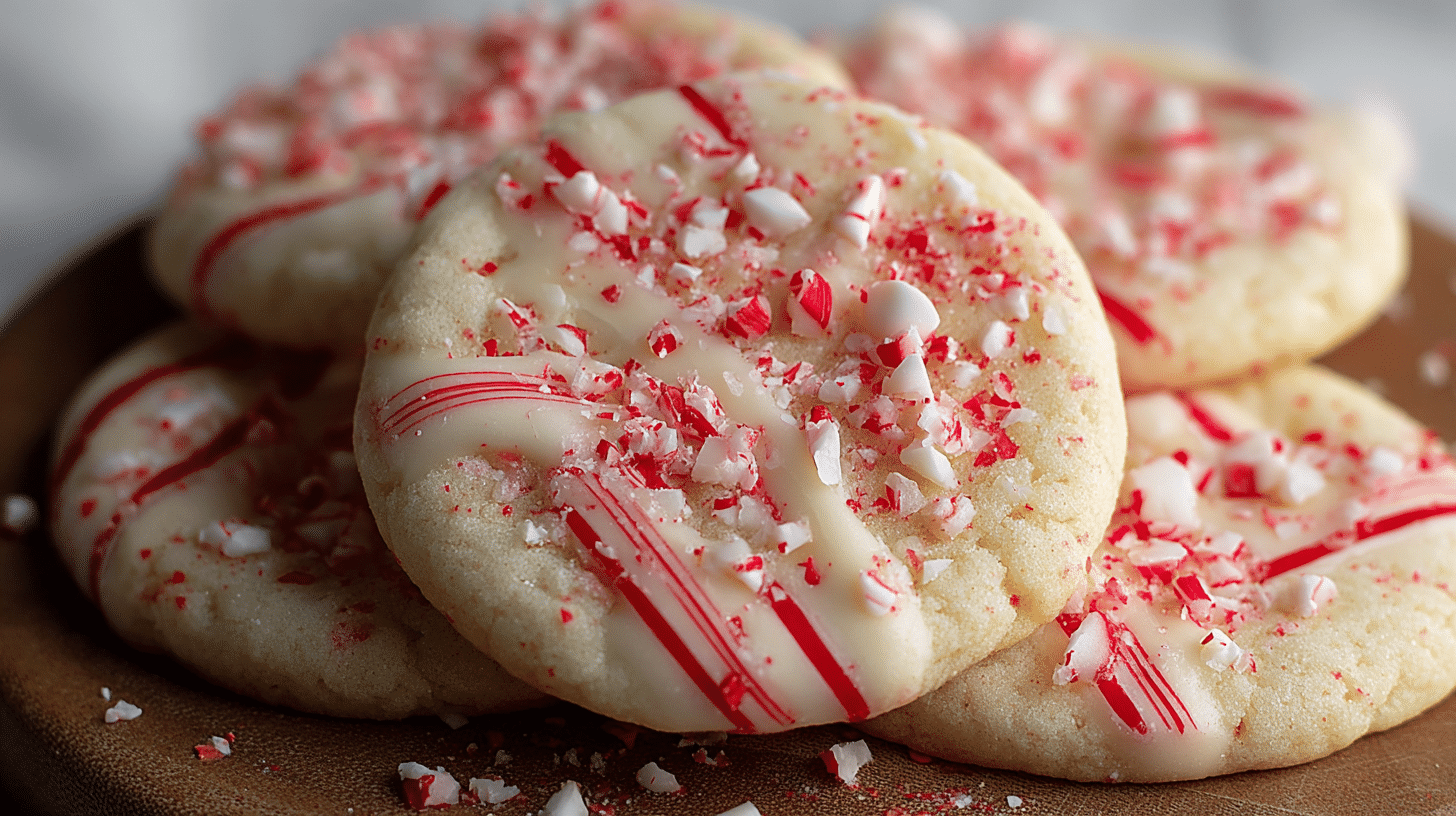 White Chocolate Candy Cane Cookies Recipe