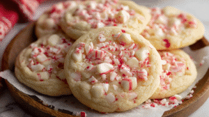White Chocolate Candy Cane Cookies Recipe