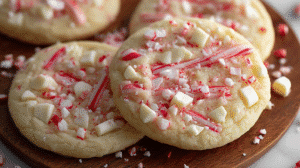 White Chocolate Candy Cane Cookies Recipe