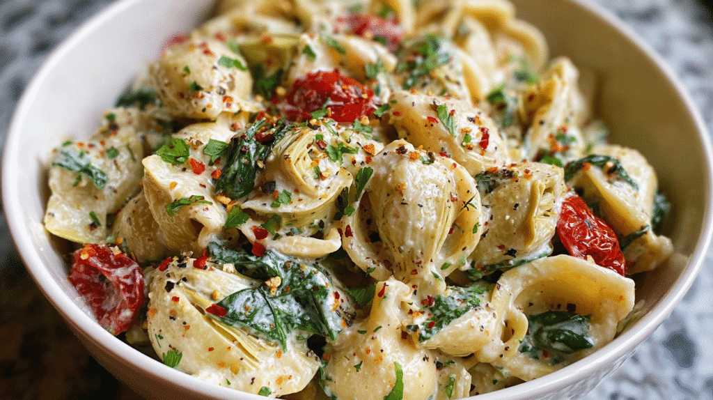 Artichoke & Spinach Pasta Salad Recipe